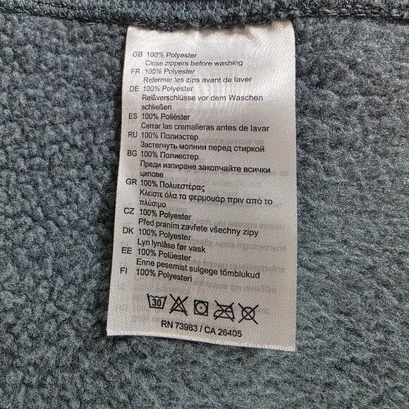 Helly Hansen Varde 2.0 Hooded Fleece Jacket Men Large Grey Blue Full Zip Pockets - Picture 6 of 10